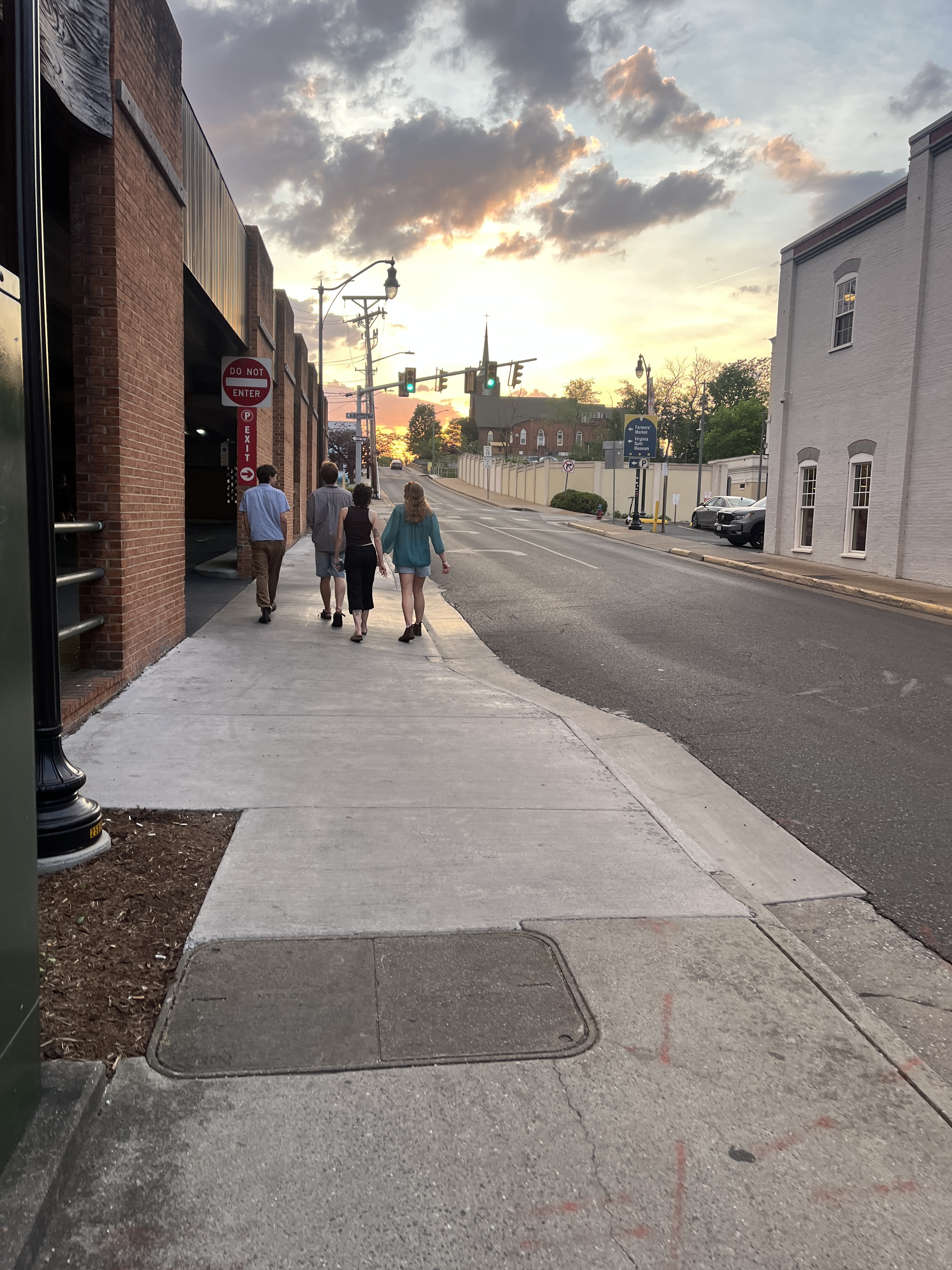 Walking home from dinner with my roommates